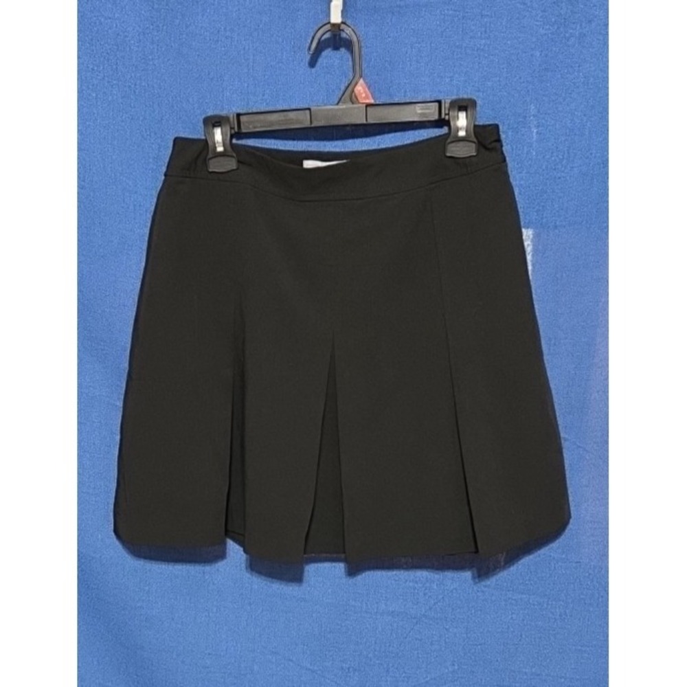 J. G. Hook 12P Black Pleated Fully Lined Knee Length Skirt Y2K/Dark Academia